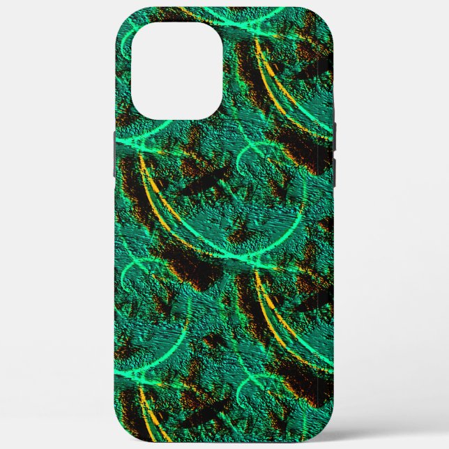 Rough texture dark green cyan with brown craters Case-Mate iPhone case (Back)