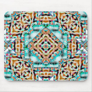 Rough texture mix with silver plates, kaleidoscope mouse mat