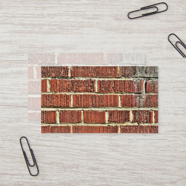 Rough Textured Chalky Brick Wall Business Card (Front/Back In Situ)