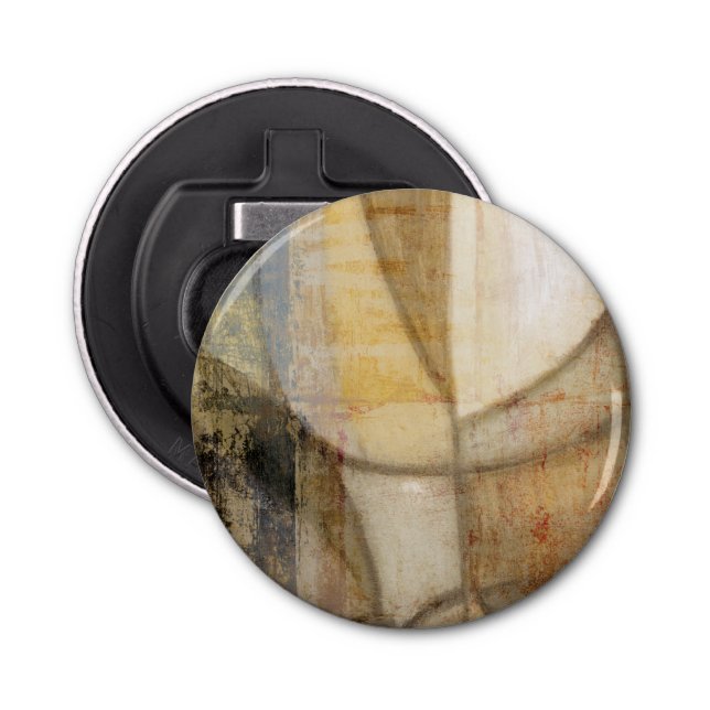 Rough Textured Earth Tone Painting Bottle Opener (Front)