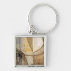 Rough Textured Earth Tone Painting Key Ring