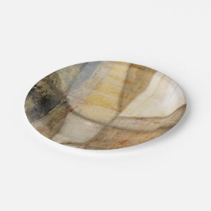Rough Textured Earth Tone Painting Paper Plate