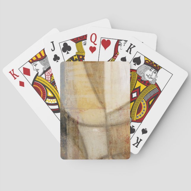 Rough Textured Earth Tone Painting Playing Cards (Back)
