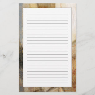 Rough Textured Earth Tone Painting Stationery