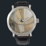 Rough Textured Earth Tone Painting Watch<br><div class="desc">A Vision Studio creation,  this rough textured earth tone painting is full of autumnal colours. Cream,  brown and tan are cut into different shapes by thick lines. Personalise a Zazzle product with this great print today!</div>