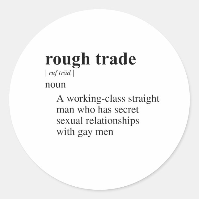 ROUGH TRADE CLASSIC ROUND STICKER (Front)