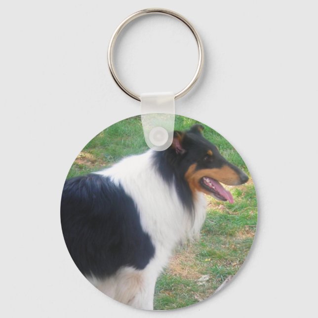 Rough Tri Collie keychain (Front)