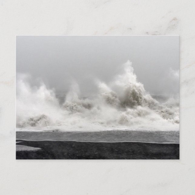 Rough Winter Storm Ocean Postcard (Front)