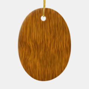 Rough Wood Grain Background - Golden Ceramic Tree Decoration