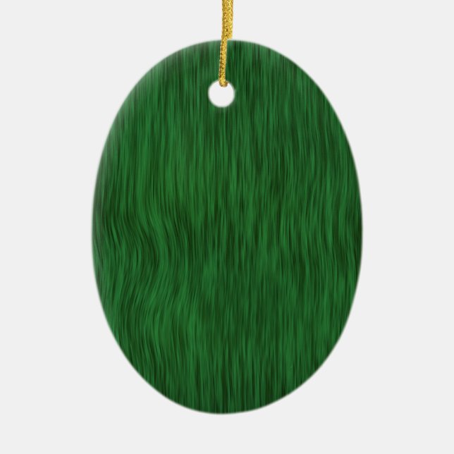 Rough Wood Grain Background - Green Ceramic Tree Decoration (Front)