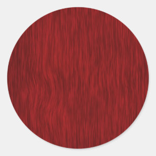 Rough Wood Grain Background - Red Classic Round Sticker