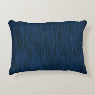 Rough Wood Grain Look Background Deep Blue Decorative Cushion