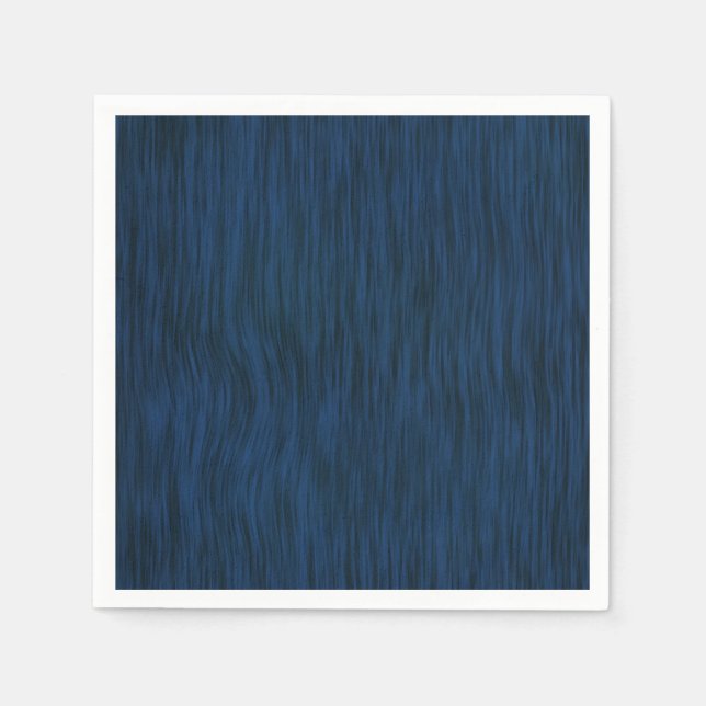 Rough Wood Grain Look Background Deep Blue Napkin (Front)