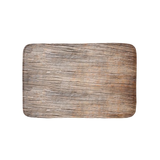 Rough Wooden Plank Bath Mat (Front)