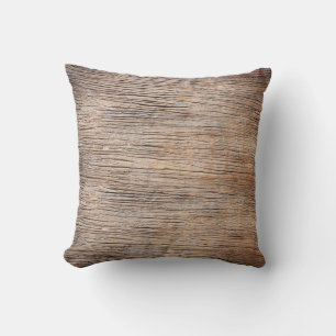 Rough Wooden Plank Texture Throw Pillow