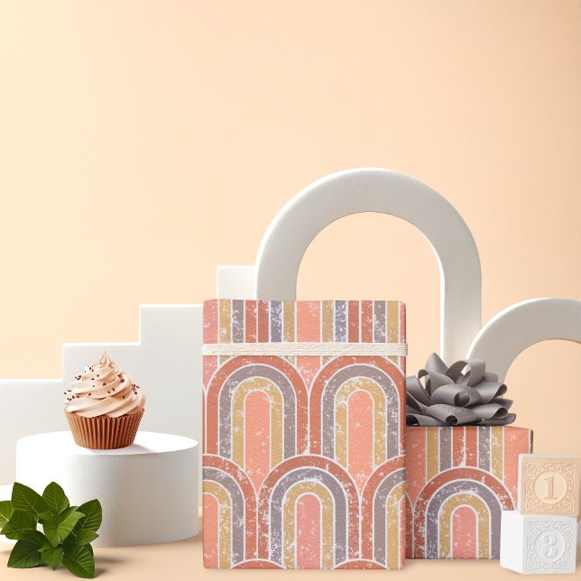 Roughed up Rainbows  Wrapping Paper (Rainbow gift wrap)