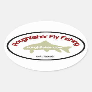 roughfisher.com Oval sticker