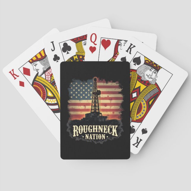 Roughneck Nation Oilfield American Worker Playing Cards (Back)