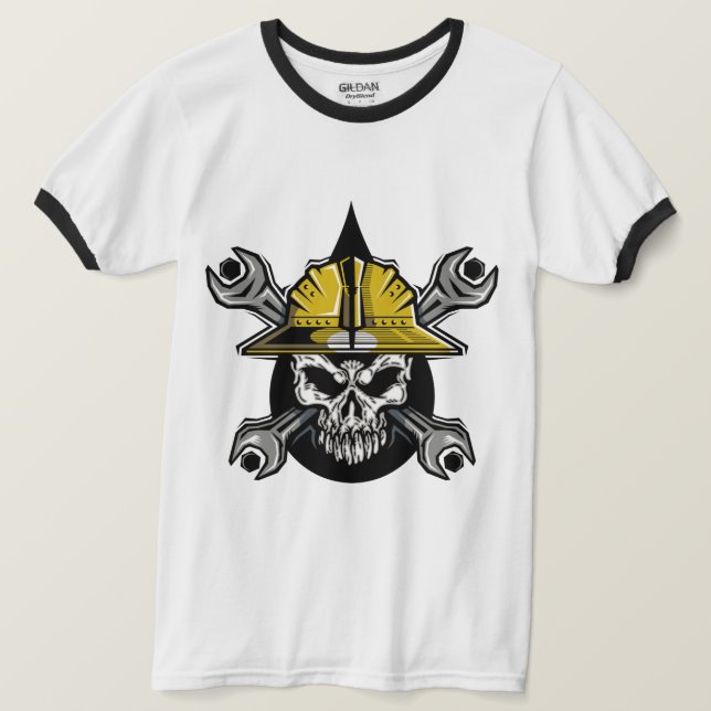 roughneck skull logo T-Shirt (Design Front)