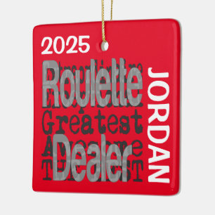 Roulette Dealer Extraordinaire CUSTOM Ceramic Ornament