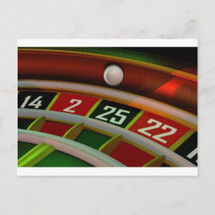 Roulette Rulet Casino Game Postcard