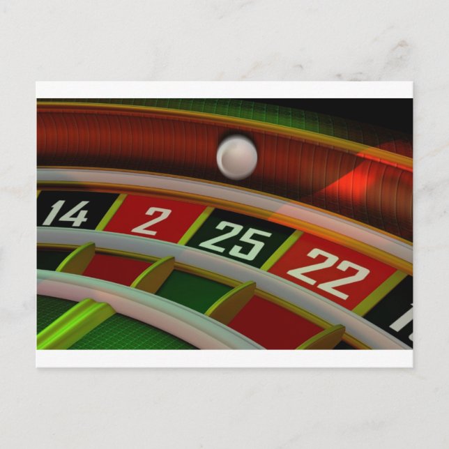 Roulette Rulet Casino Game Postcard (Front)