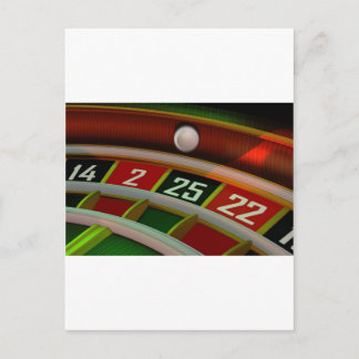 Roulette Rulet Casino Game Postcard