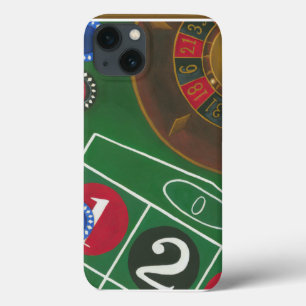 Roulette Table with Chips and Wheel iPhone 13 Case