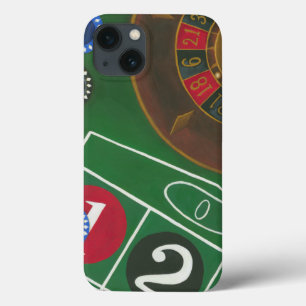 Roulette Table with Chips and Wheel iPhone 13 Case