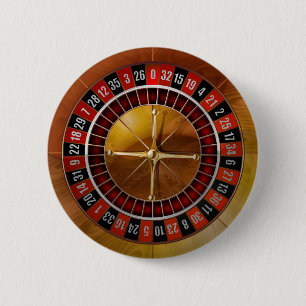 Roulette Wheel 6 Cm Round Badge