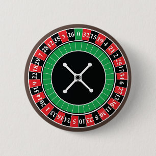 Roulette Wheel Button Badge