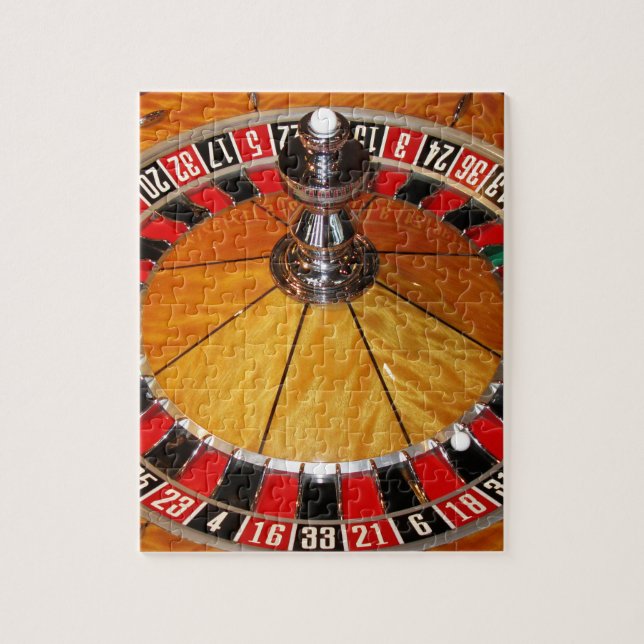 Roulette wheel casino games jigsaw puzzle (Vertical)