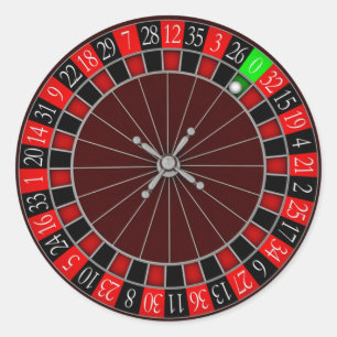 ROULETTE WHEEL CLASSIC ROUND STICKER