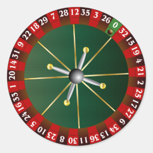 Roulette Wheel Classic Round Sticker