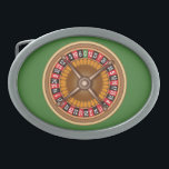 Roulette Wheel custom belt buckle<br><div class="desc">Using the “Customise it” function,  you can change (edit) the background colour of this item,  and add your own text if you wish. See my store for more items with this image.</div>