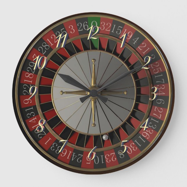 Roulette wheel large clock (Front)