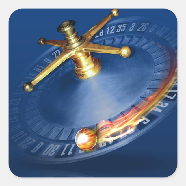 Roulette Wheel Square Sticker (Front)