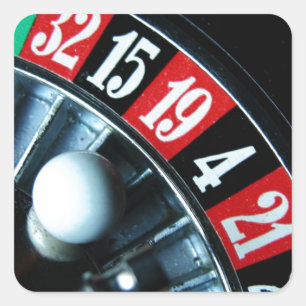 Roulette Wheel Square Sticker