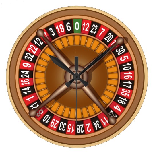 Roulette Wheel wall clock Zazzle.co.uk