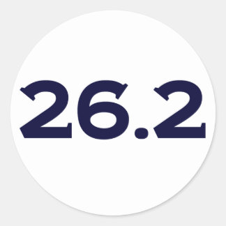 Round 26.2 Marathon Classic Round Sticker