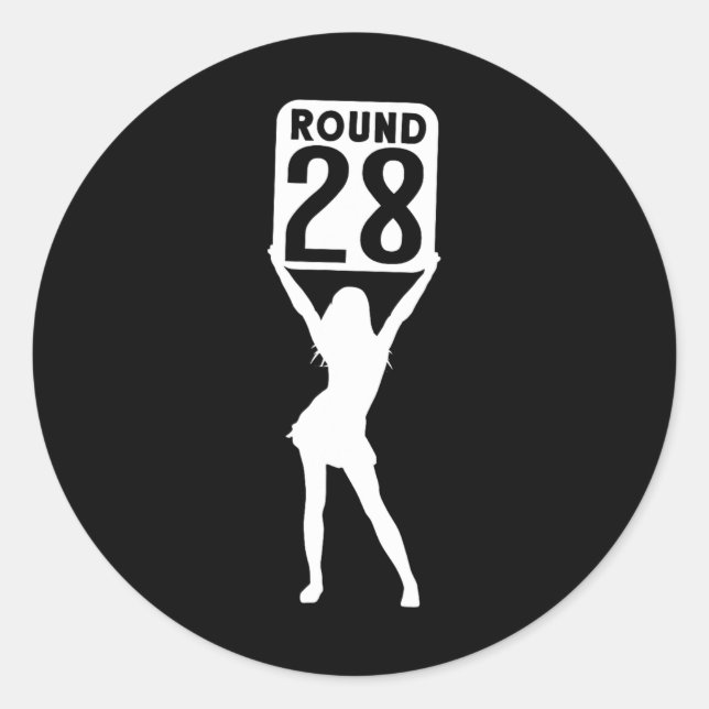 Round 28  classic round sticker (Front)