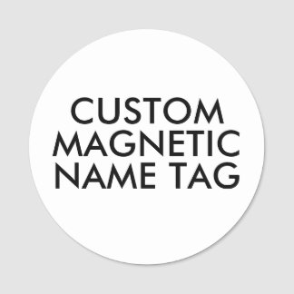 ROUND 3" Custom Magnetic Name Tag Blank Template