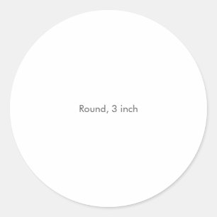 Round, 3 inch classic round sticker