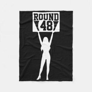 Round 48 Years Old Boxer Bday 48th Birthday Boxing Fleece Blanket