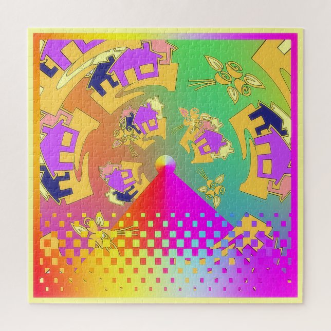 Round About Houses  Jigsaw Puzzle (Vertical)