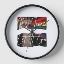 Round Acrylic Wall Clock It's Time Just Let It Go
