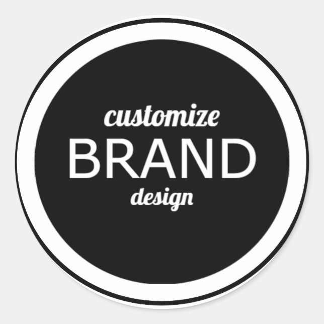 Round Add Your Logo Brand Business Stickers (Front)