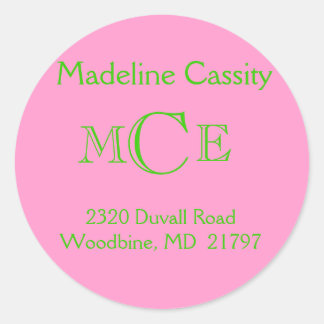 Round address label