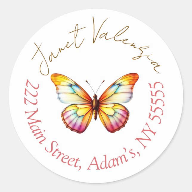 Round address labels (Front)