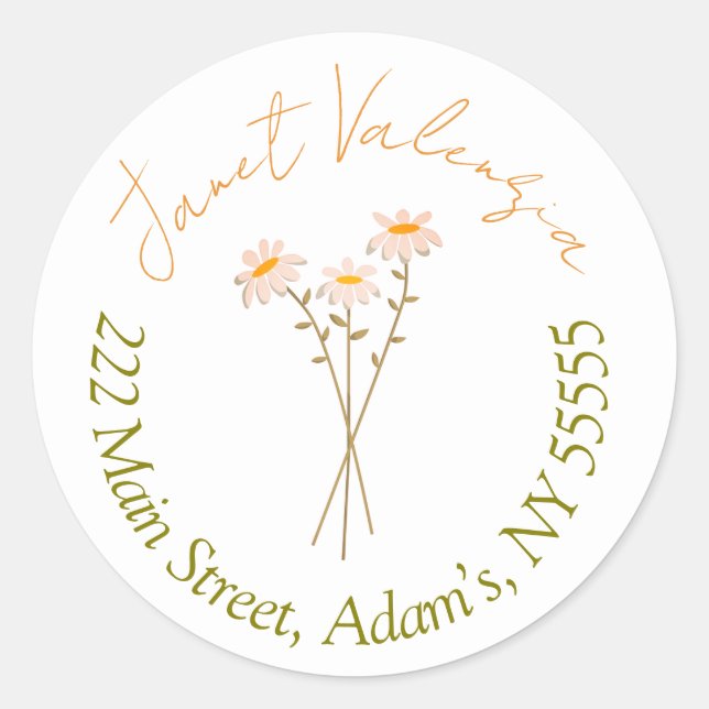 Round address labels (Front)